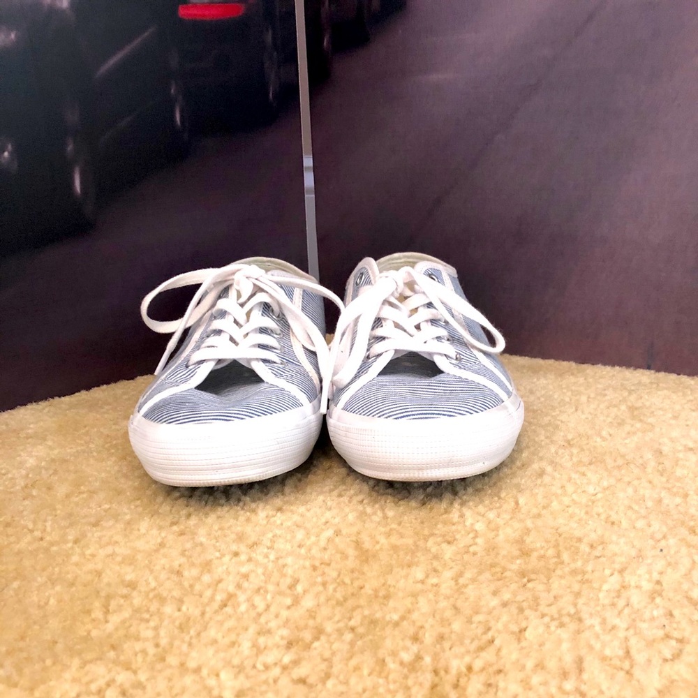 Old Navy blue and white strip shoes.